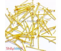 Head Pins 20mm - Golden - Pack of 50